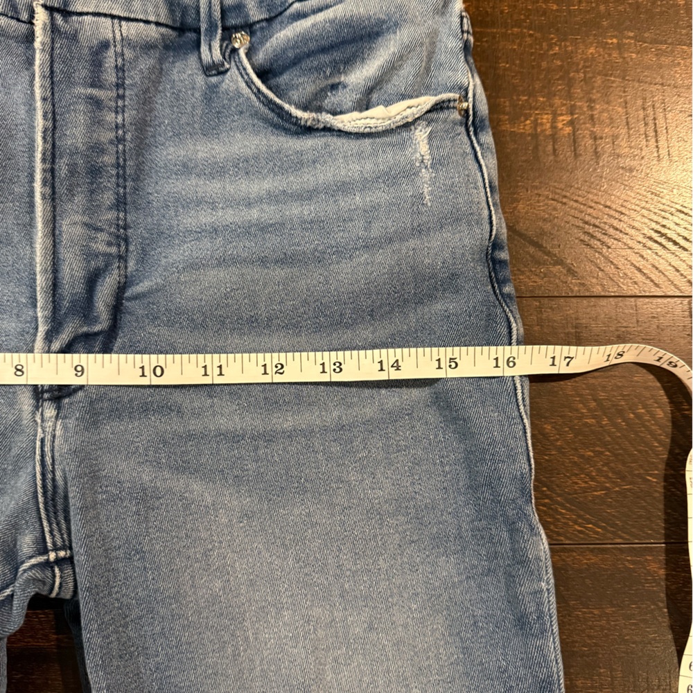Good American Good Legs High Rise Skinny Jeans 10/30 Raw Hem - Picture 8 of 11